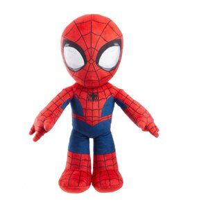 Mattel Marvel Plush Talkers Soft Toy, 11.75-Inch Spider-Man Figure with 10 Sound